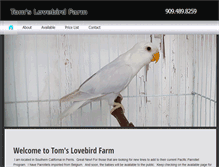 Tablet Screenshot of lovebirdfarm.com